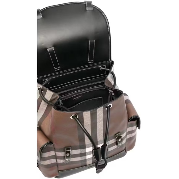 NEW Burberry Check Print Double Buckle Backpack *Rare* - Picture 3 of 3